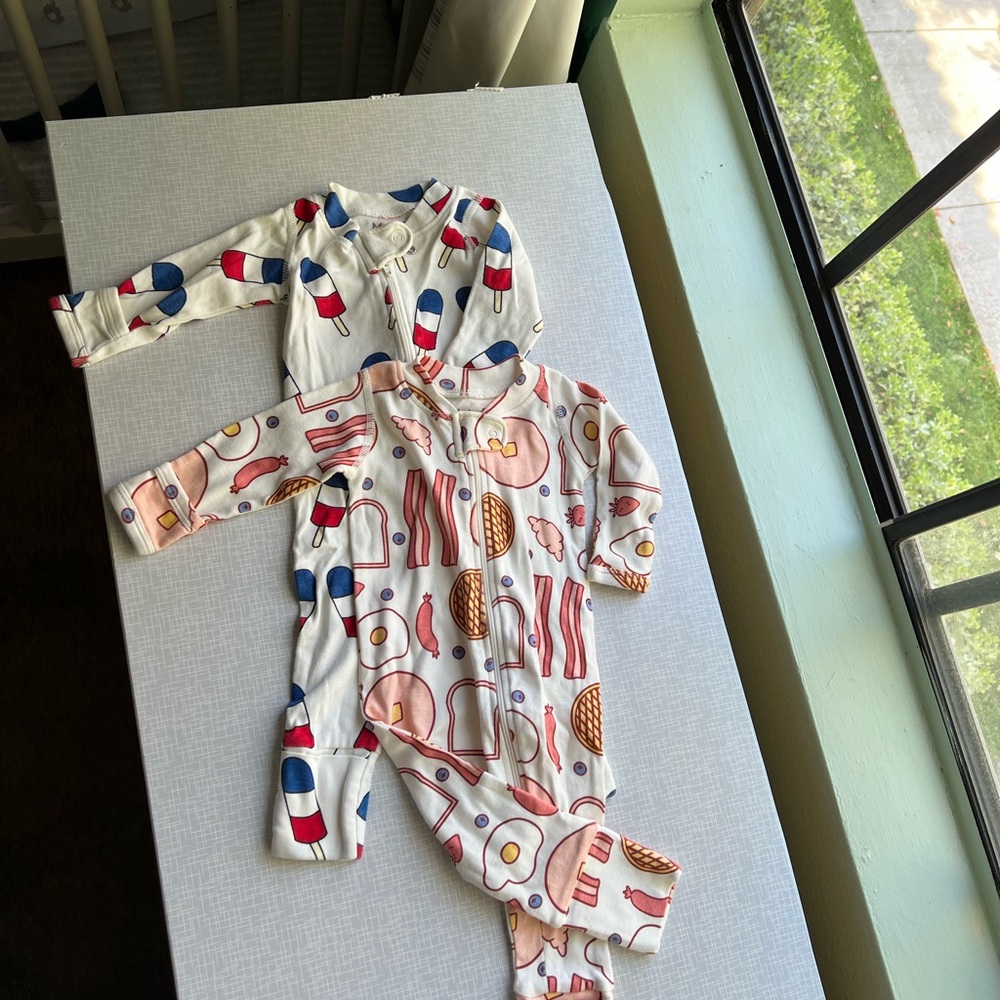 Lot of 2: Monica + Andy Baby Onesies